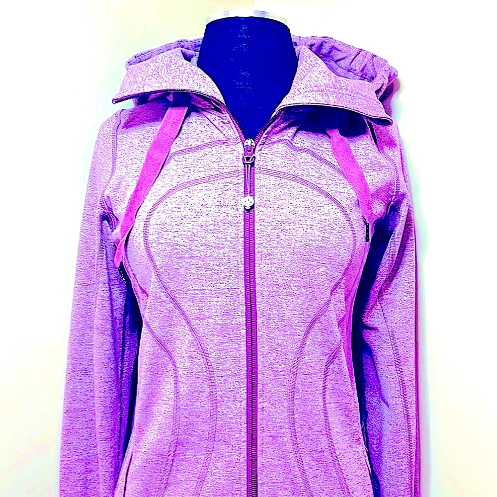 PRICE⬇️now Nwot vintage instride jacket,heathered purple,hood collar thumb holes